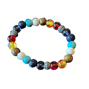 7 chakra yoga bracelet stretchy gemstone bracelet